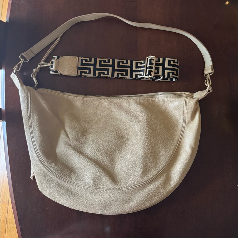 Anthropologie Urban Originals Leather Shoulder Bag with Exchangeable Strap